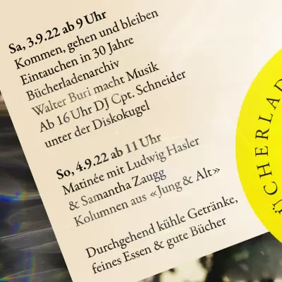 rondom Bücherladen Appenzell Jubiläumskampagne Plakate Detail