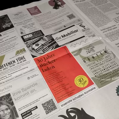 rondom Bücherladen Appenzell Jubiläumskampagne Inserat