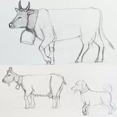 rondom Lidl Schweiz Wandgrafik Alpabzug