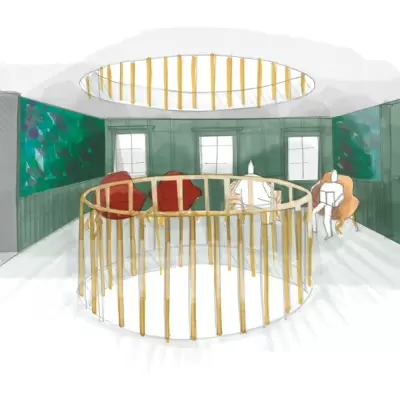 rondom Raiffeisen Filialen Wettbewerb Skizze